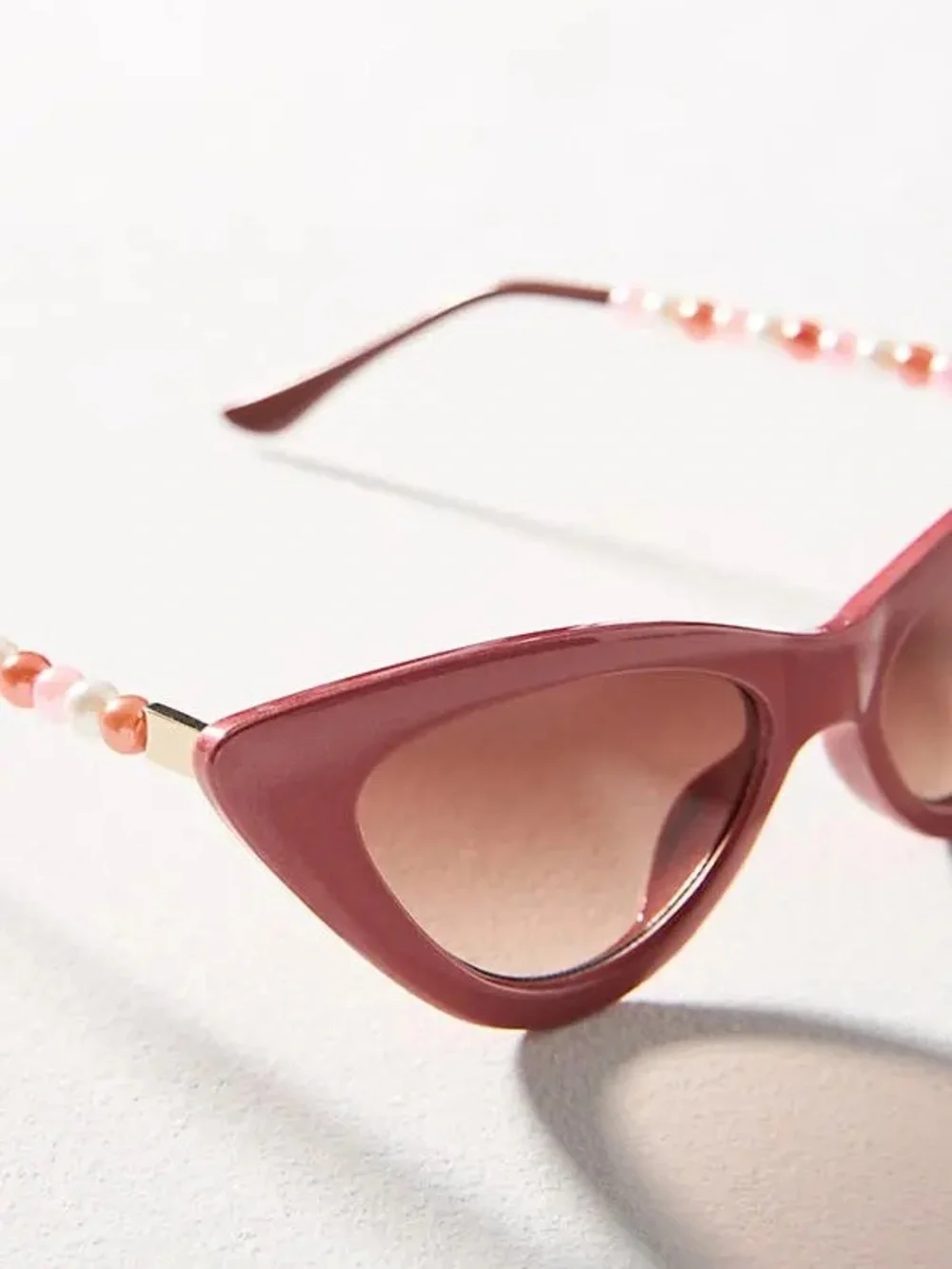 NWT Anthropologie Rose Chain Arm Cat eye sunglasses